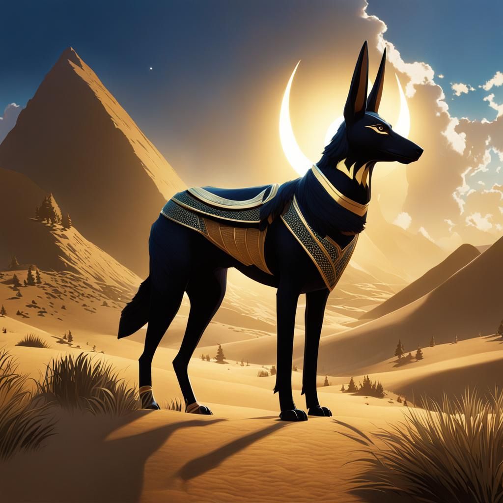 Anubis in Sky Children of the Light: Hyperrealistic Renderin...