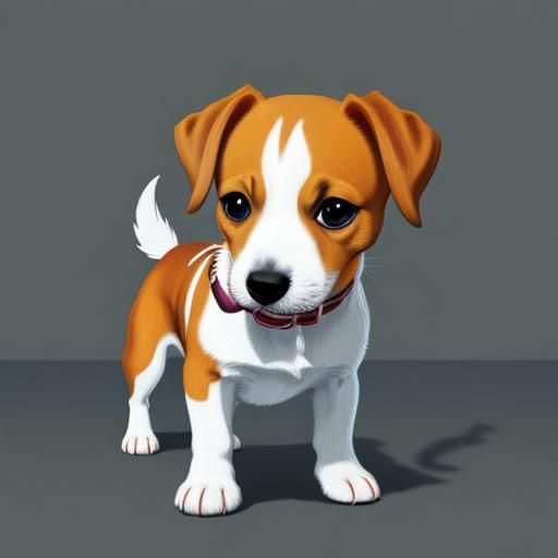 A jack russell dog holding a pacifier