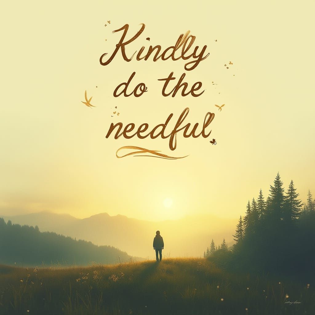 Serene Landscape Poster with Encouraging Message