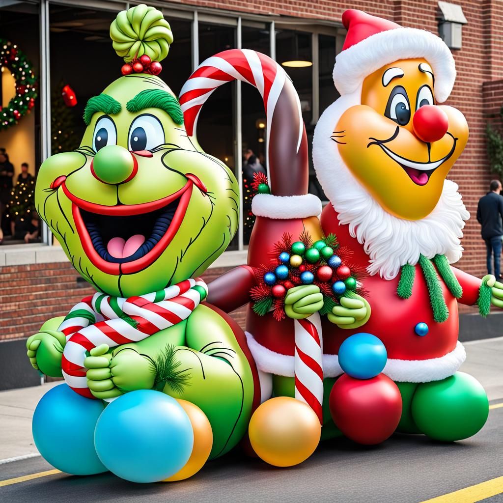 Hyperrealistic Christmas Parade Portrait in 3D