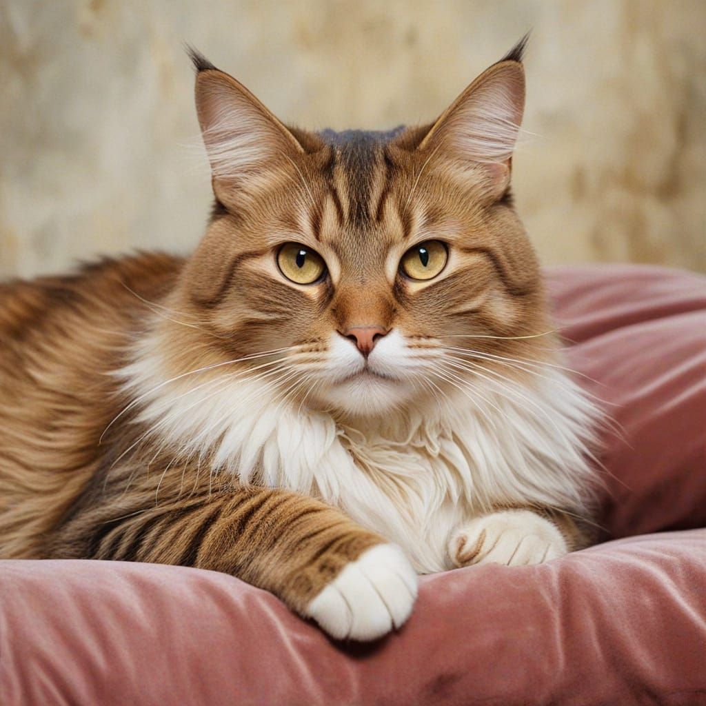 Ethereal Feline Beauty in Whimsical Watercolor