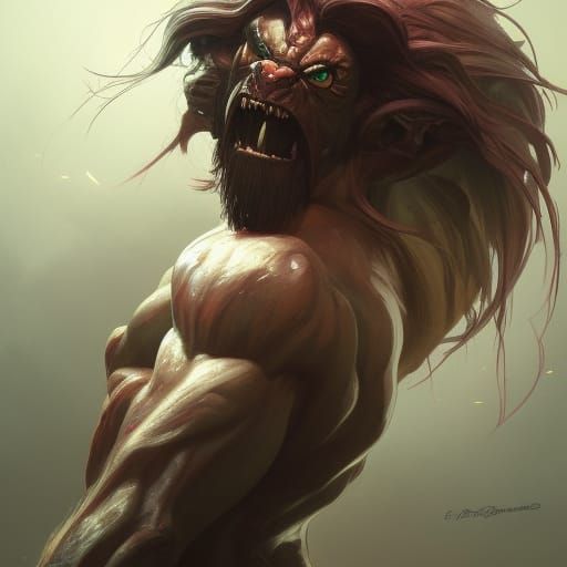 Detailed Portrait of a Demonic Eldritch Troll