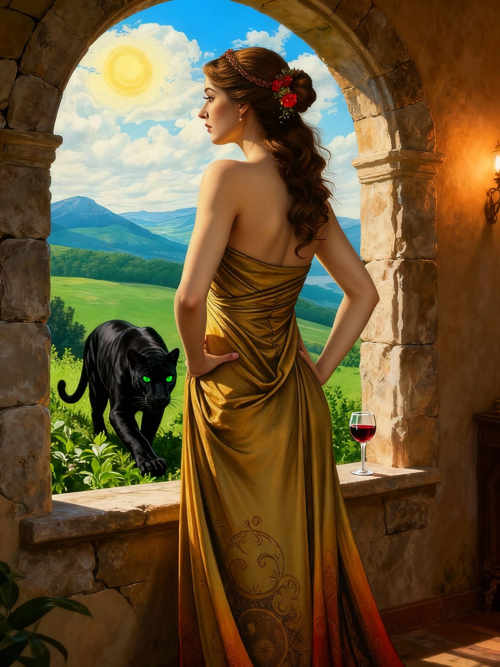 Woman Sees Black Panther Outside Window