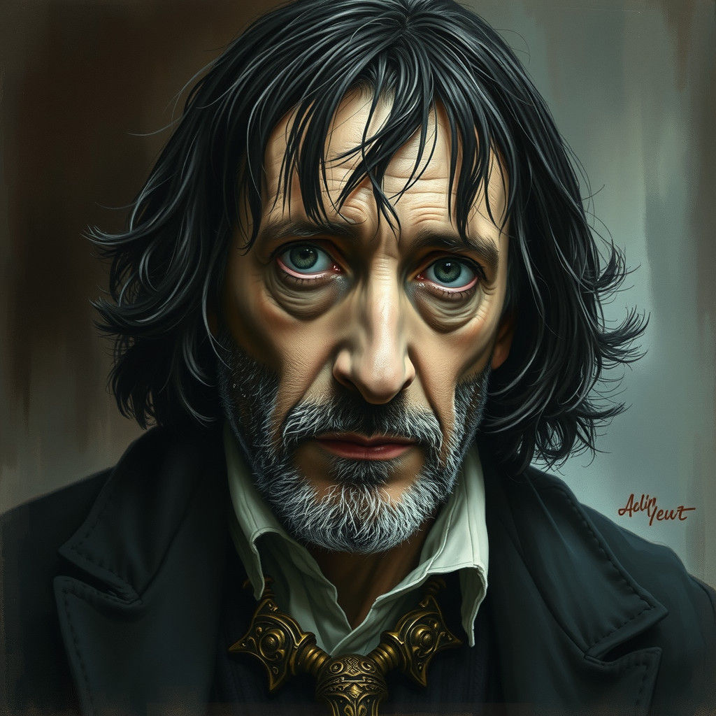 Ethereal Portrait of a Wise and Weary Wizard