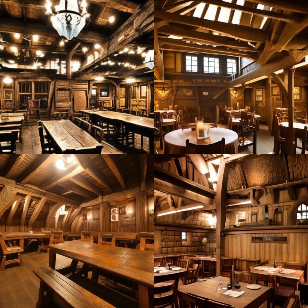 Charming Half-Timbered Inn with Dwarven Furnishings