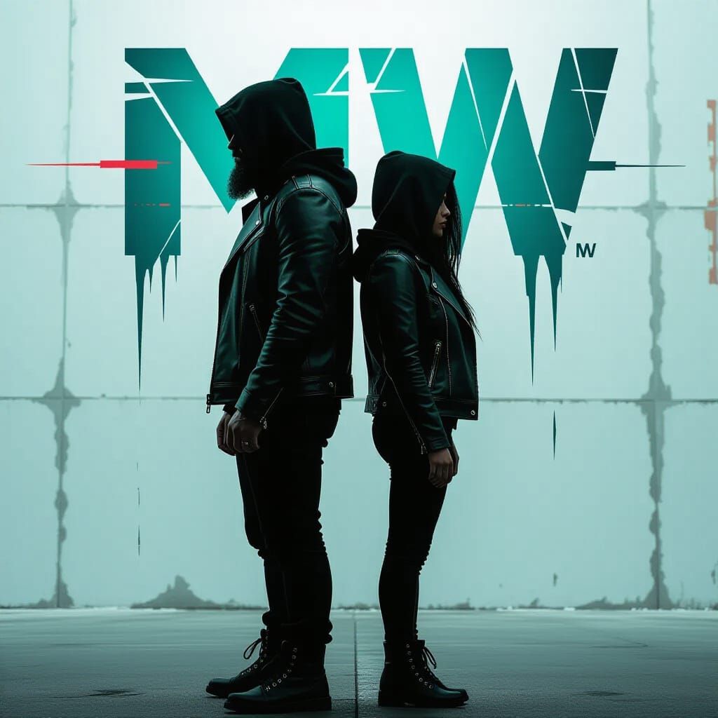 Dystopian Alt-Metal Promo Image with Hooded Silhouettes