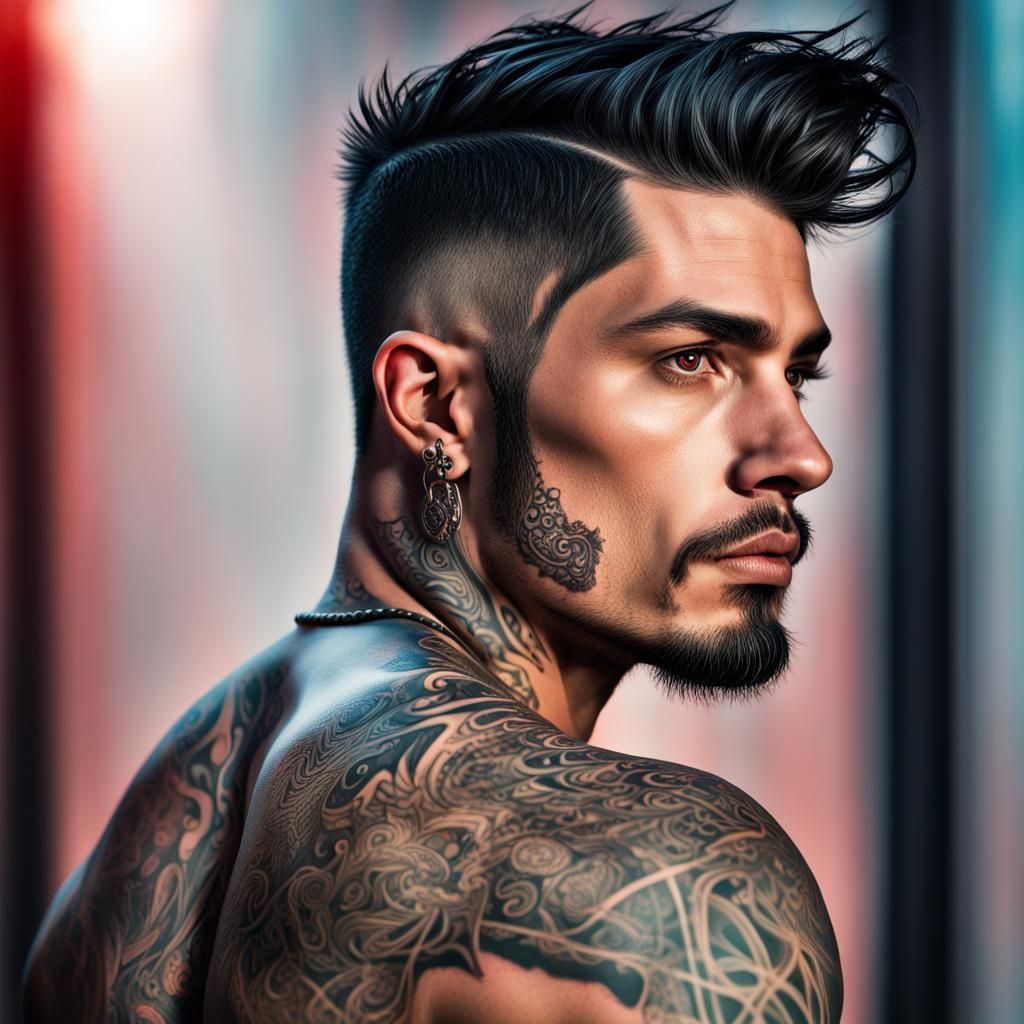 Man with tattoos