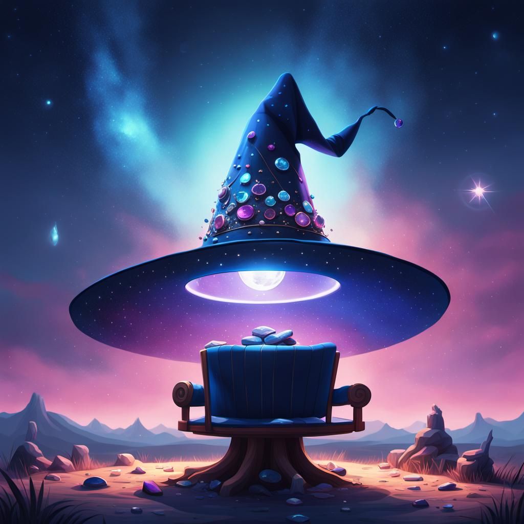 Magical Hat Concept Art with Mystical Aura