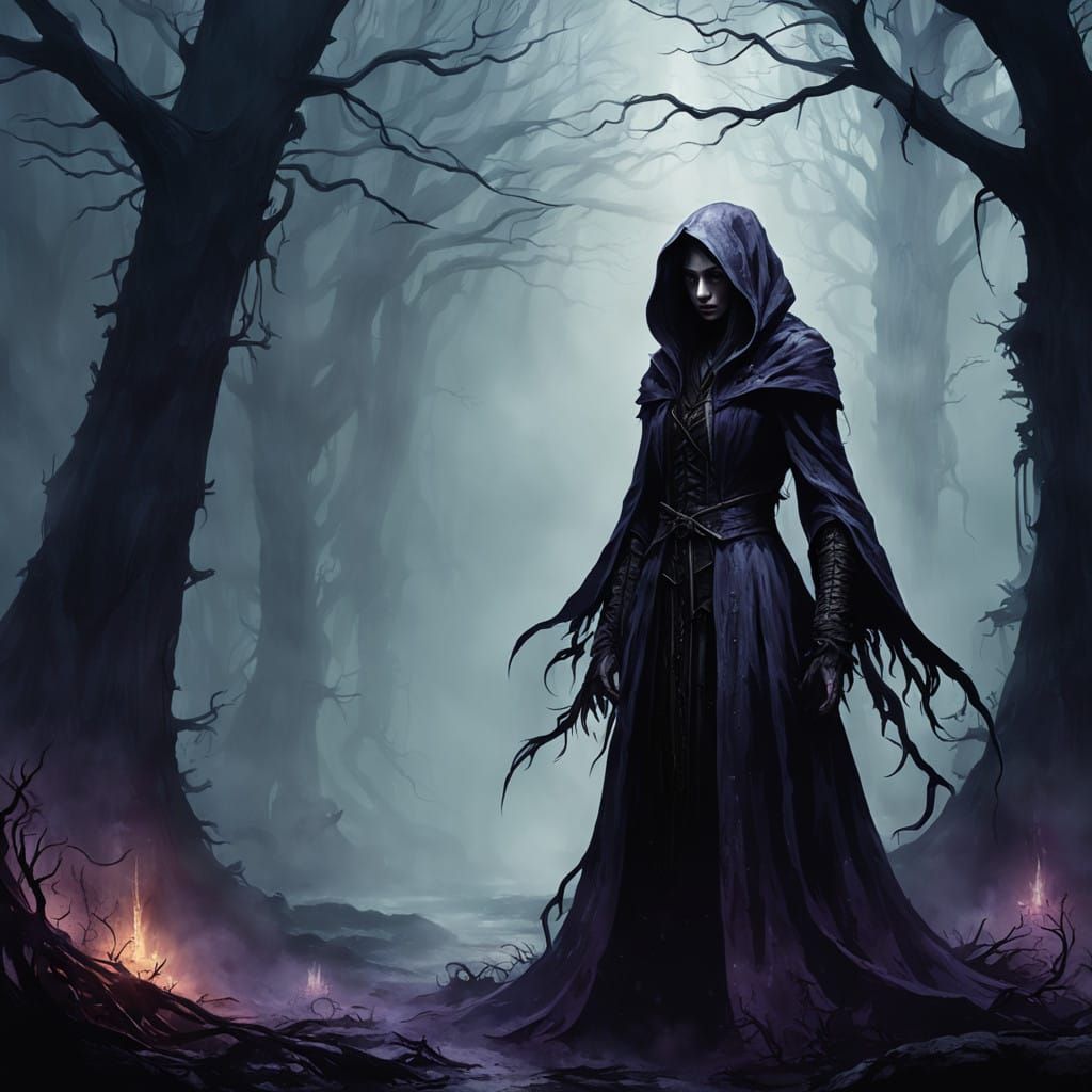 Mysterious Guardian of the Shadowed Forest