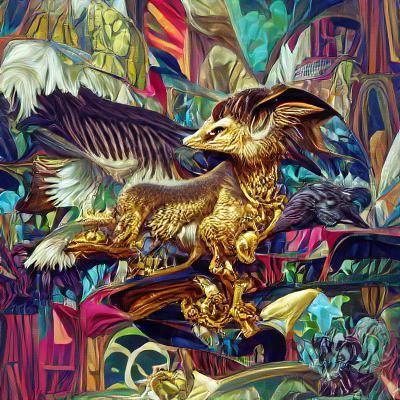 Maximalist Gryphon Illustration