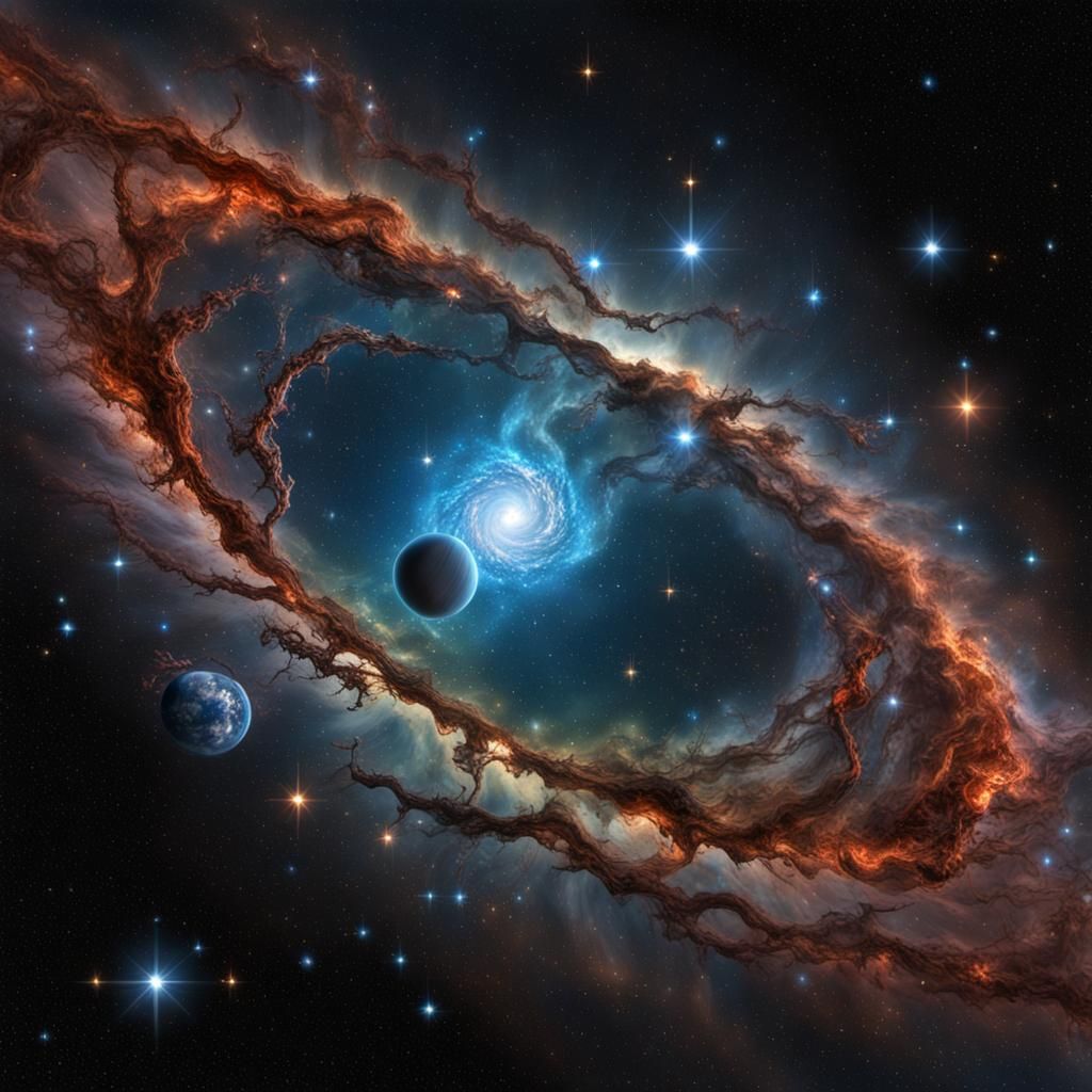 La materia ni se crea ni se destruye sólo se transforma, representación del universo y formación de estrellas, galaxias,...