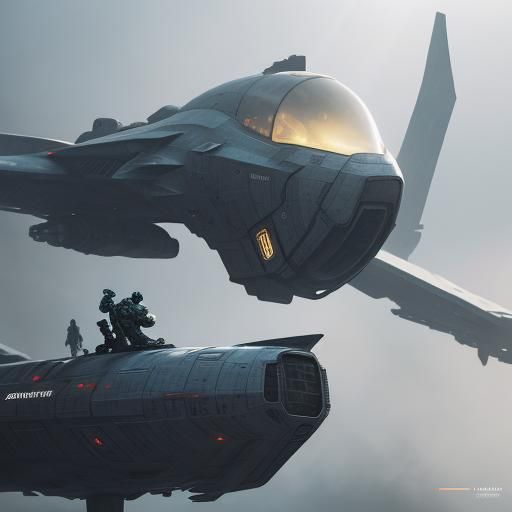 Sci-Fi Bridge Amidst Meteor Shower