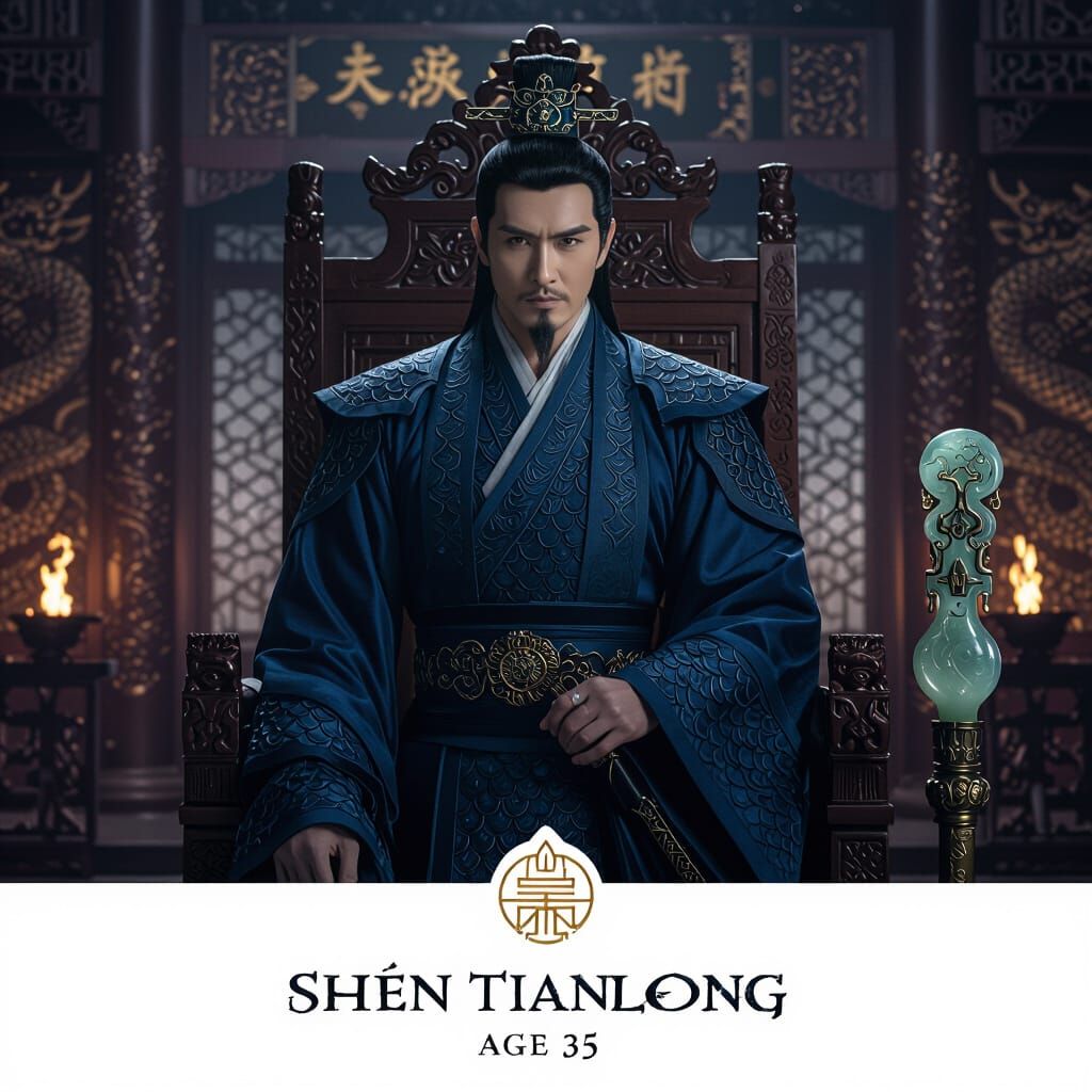 Emperor Shen Tianlong in Imperial Throne Room