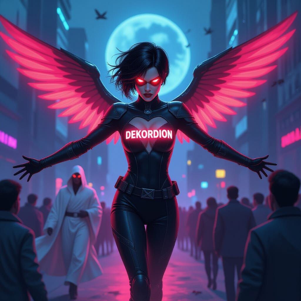 Flying Supervillain Conquers World in Synthwave Style