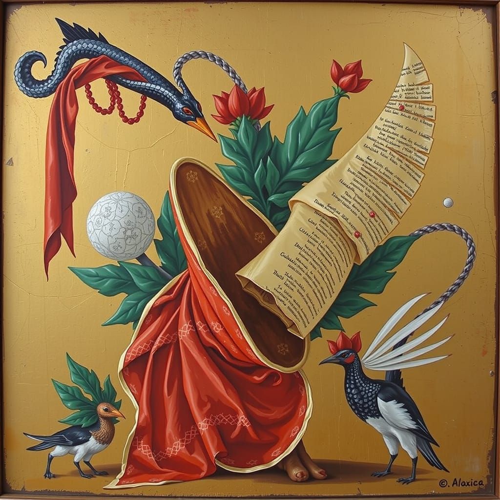 Abstract Swirling Red Forms in Dynamic Motion