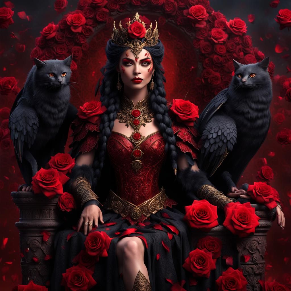 Goddess of Fire's Daughter with Roses
