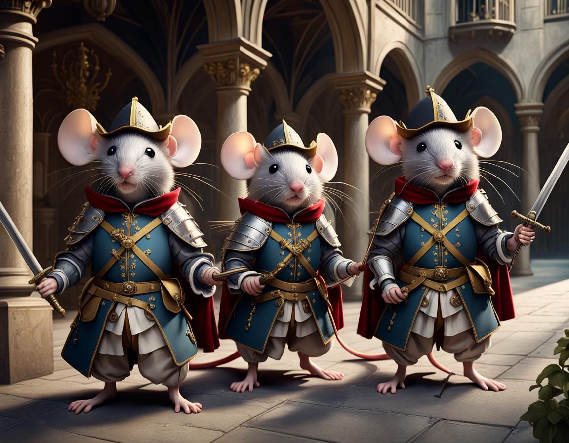 Mice Musketeers in the Court of Louis XIII