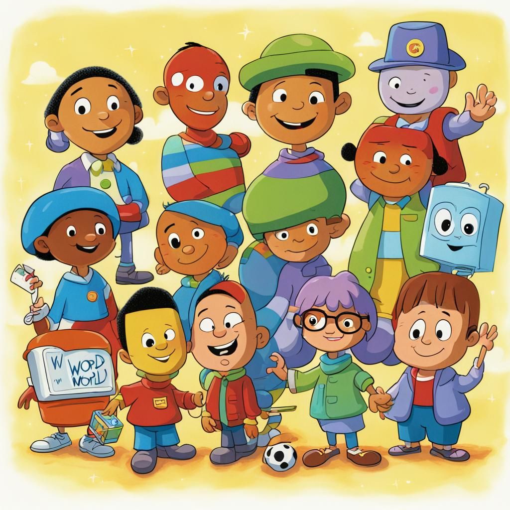 Characters from the TV show "Word world"