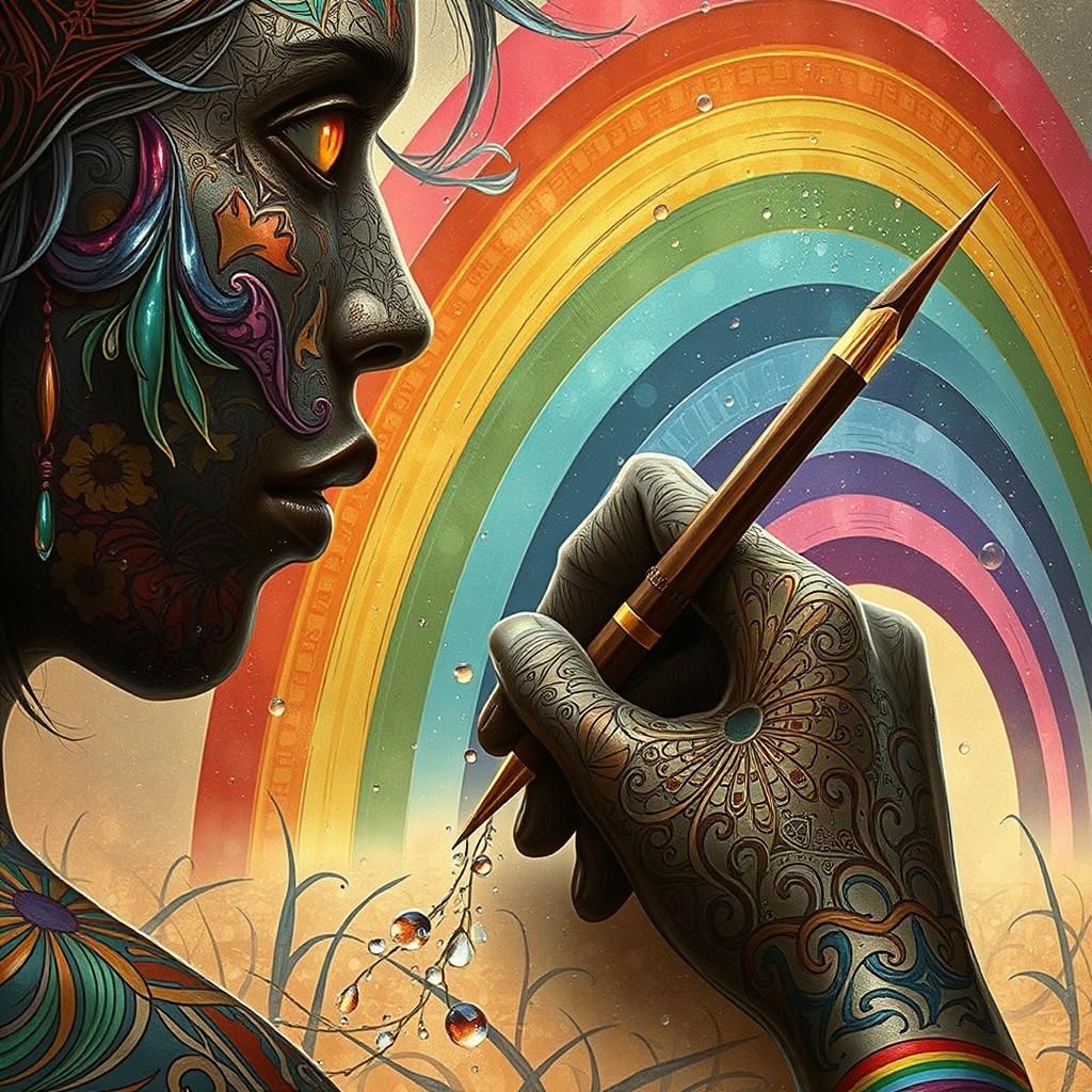 Ethereal Dew Drops Shimmer in Golden Sunrise Light