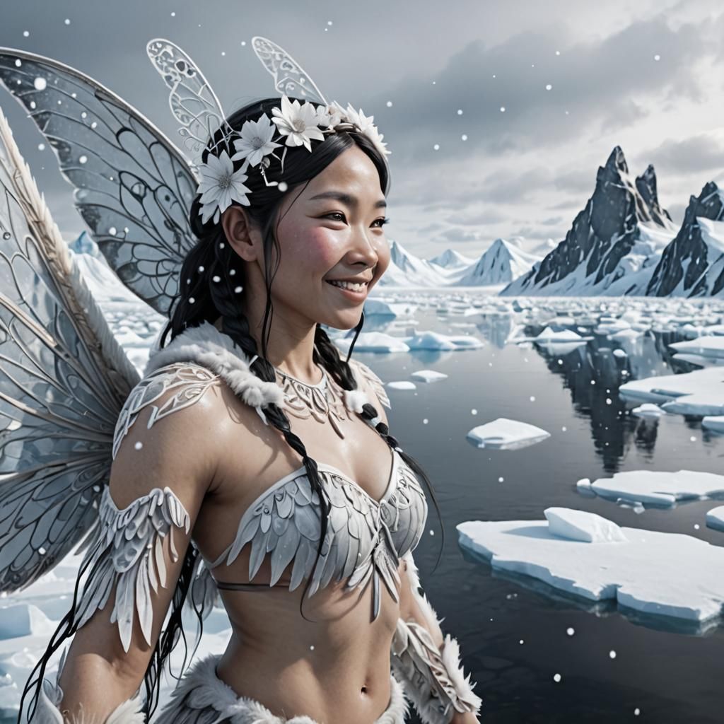 Detailed Inuit Fairy on Arctic Flow