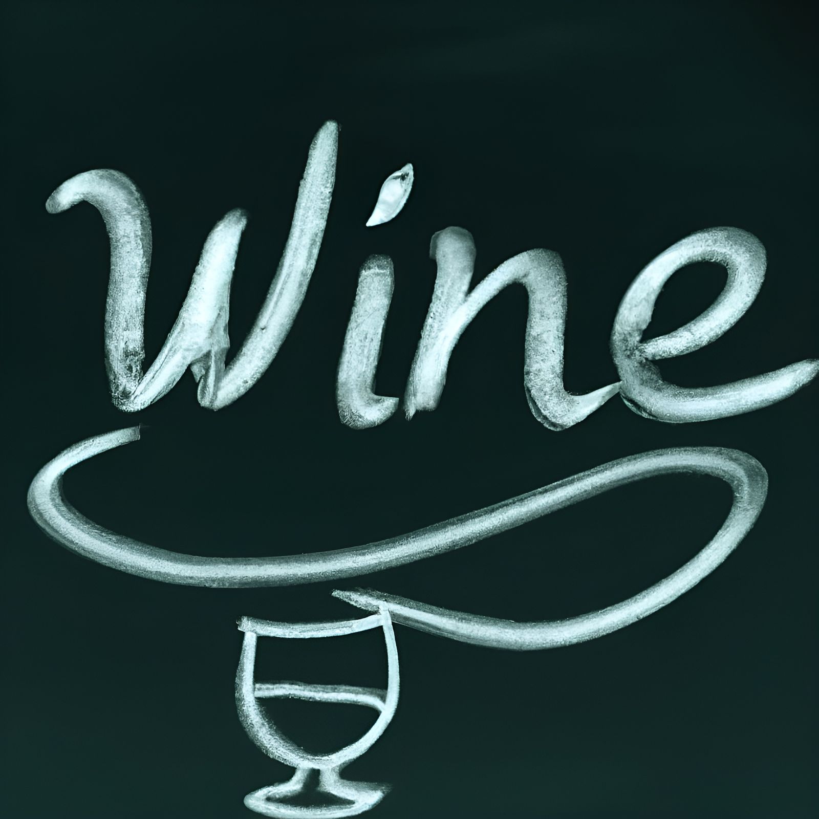 Wine Glass Chalkboard Art