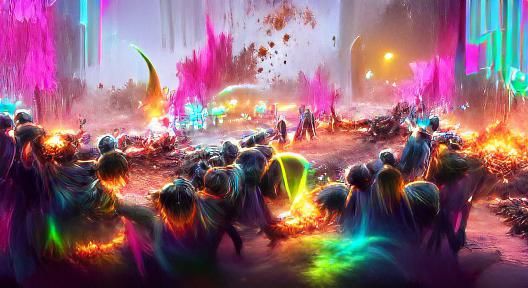 Angry Mob Explodes into Stardust