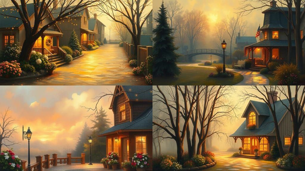 Vibrant Flickering Oil Painting