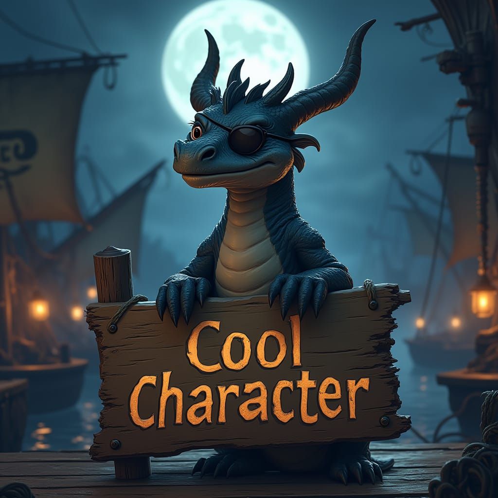 Majestic Pirate Dragon Embracing Its Cool Character