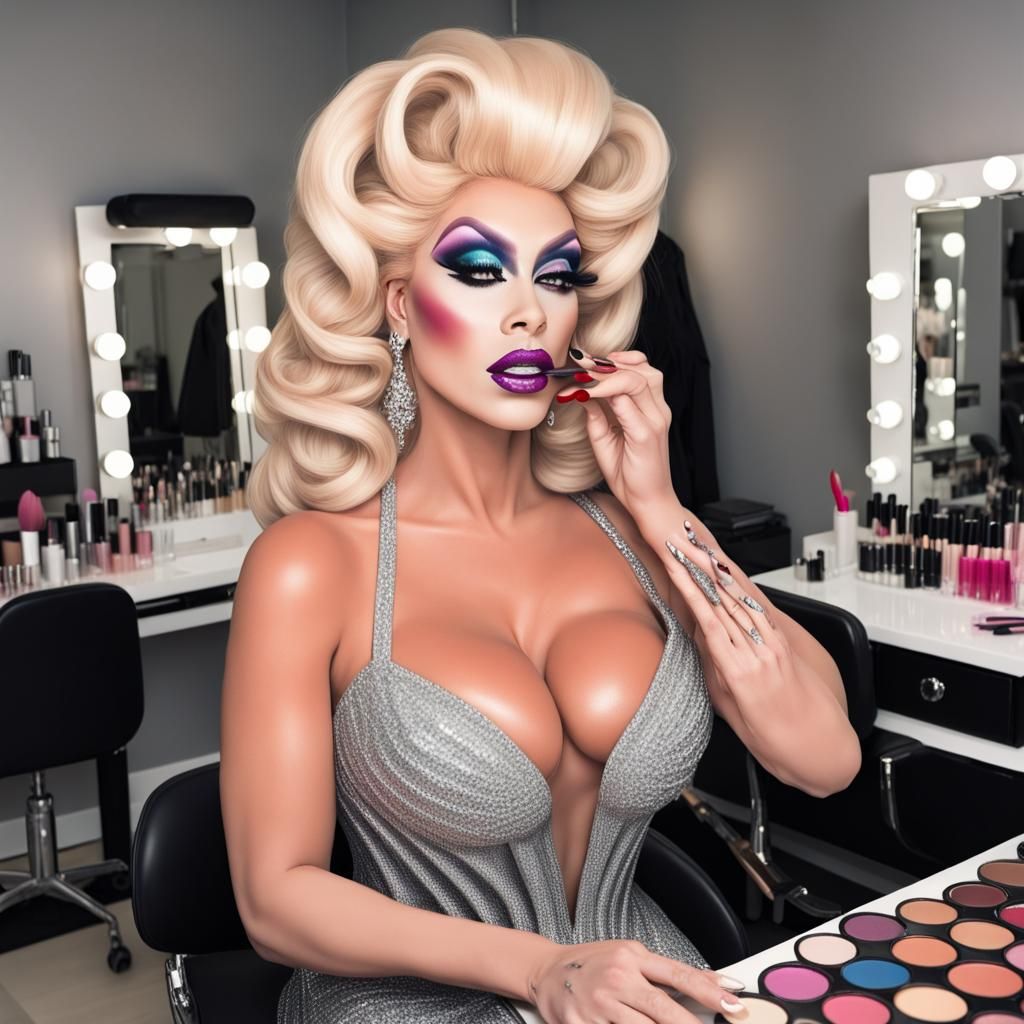 Drag Queen Glamour: Salon Makeover in Progress