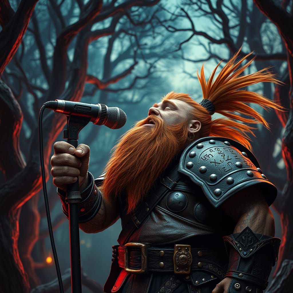 Heavy Metal Dwarf in Mystical Woodland