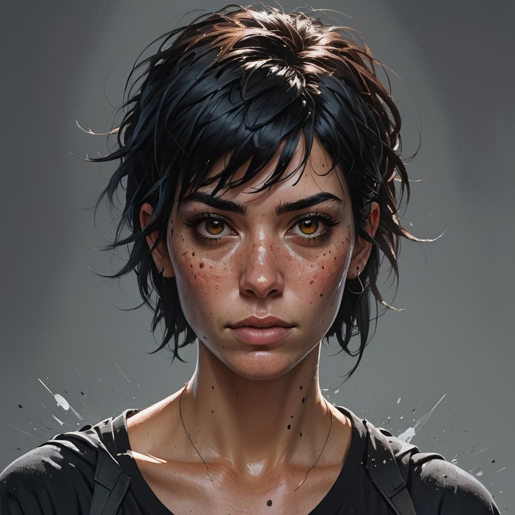 Expressive Portrait in Artgerm and WLOP Style