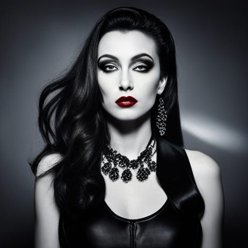 Retro Soviet Goth Punk Rocker Portrait