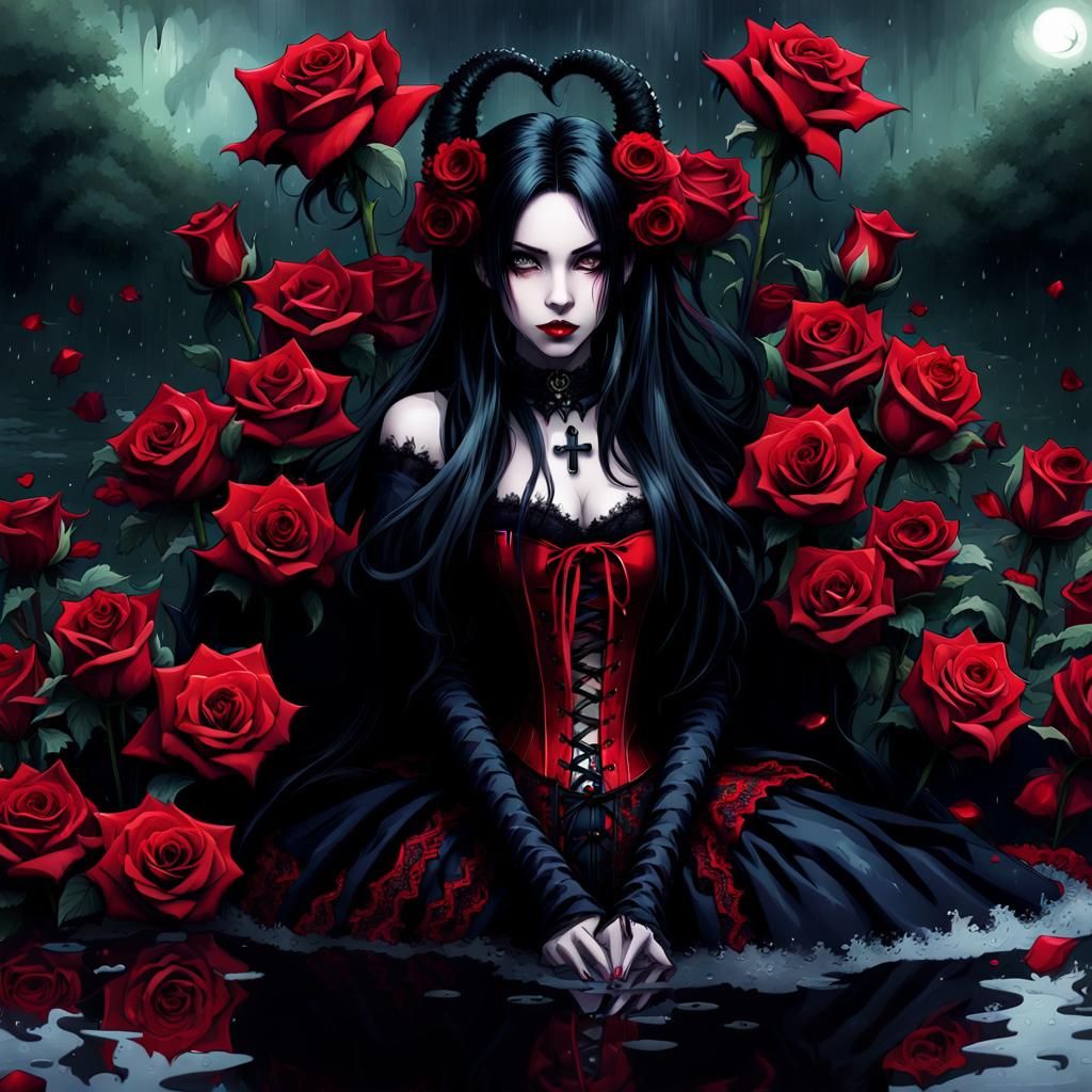 Beautiful Anime Demon Girl