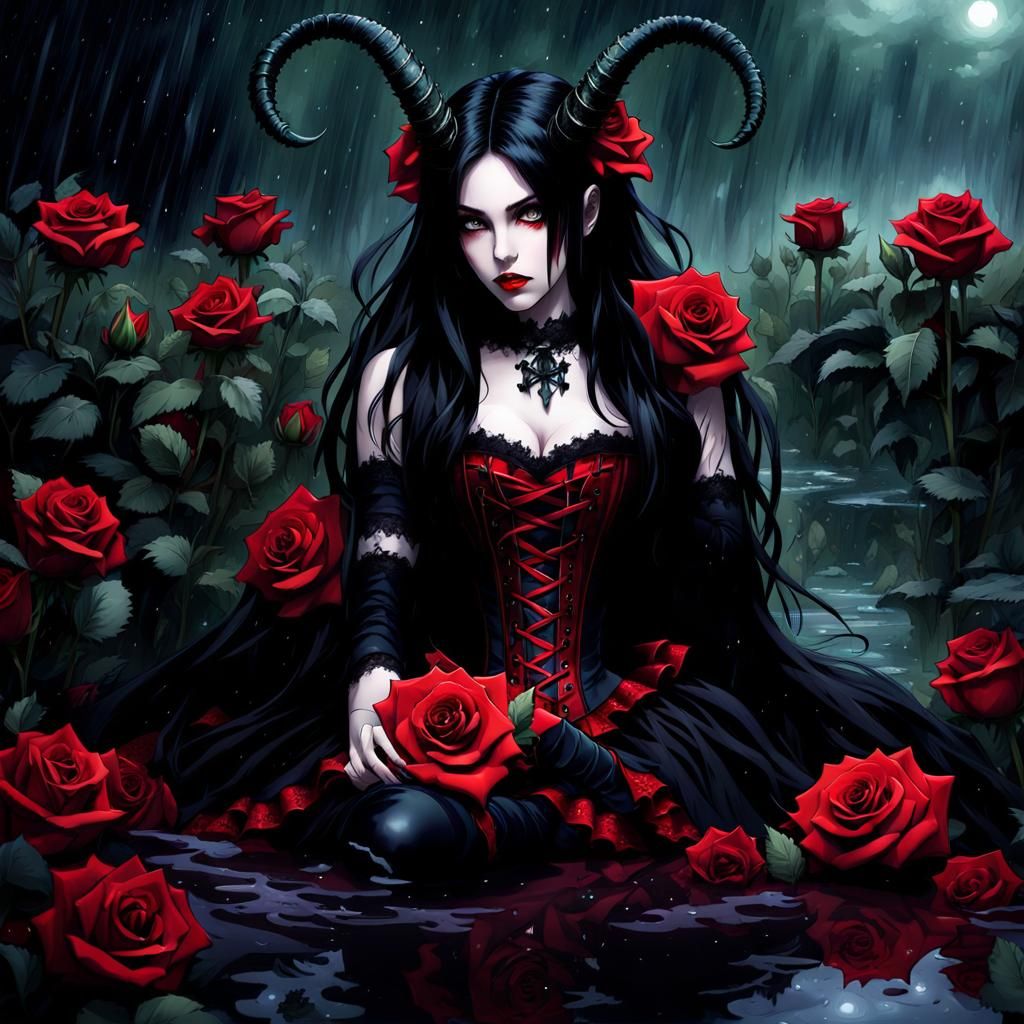 Beautiful Anime Demon Girl