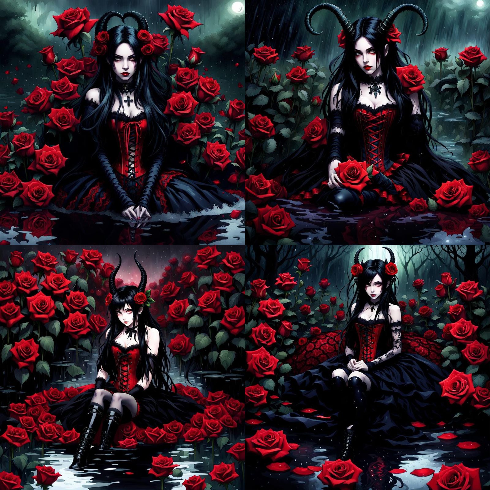 Beautiful Anime Demon Girl