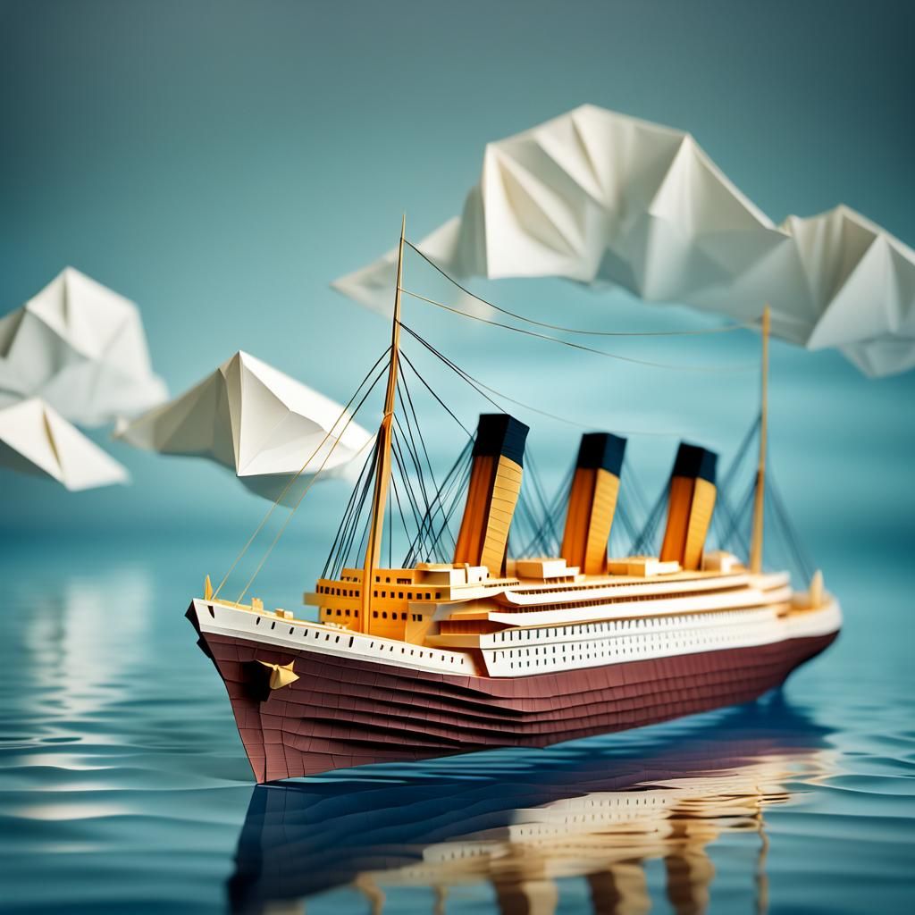 Titanic Origami Papercraft: Delicate Japanese-Inspired Art