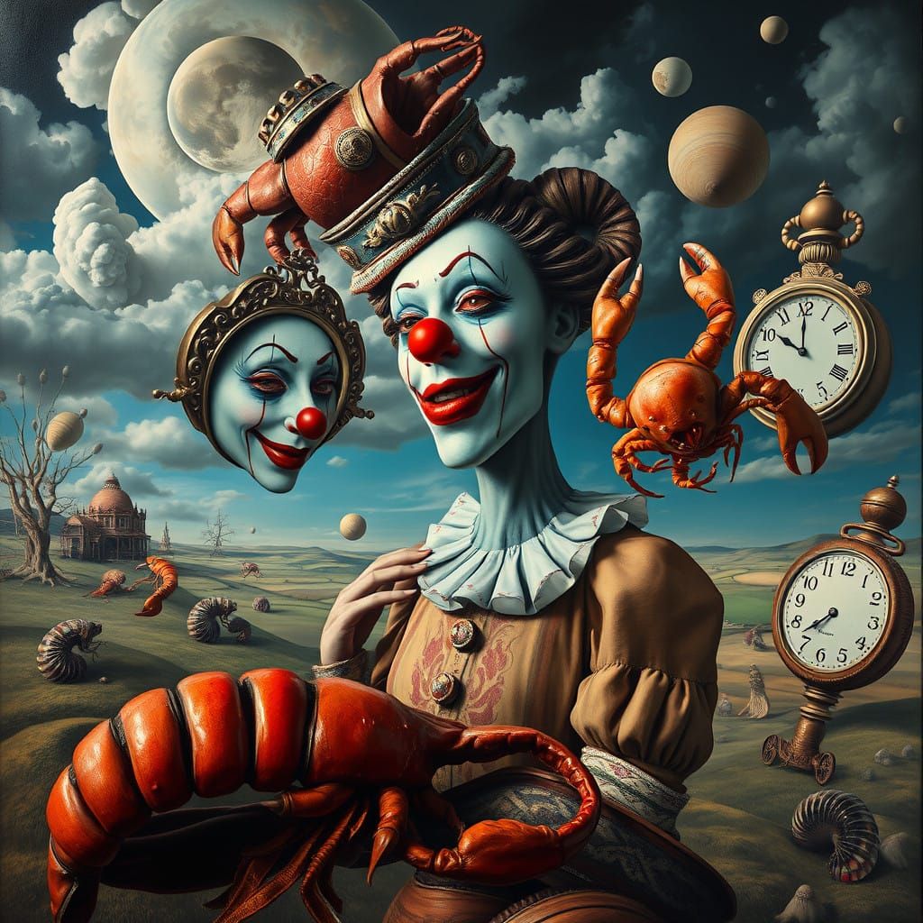 Dreamlike Carnival Scene in Hyperrealistic Style
