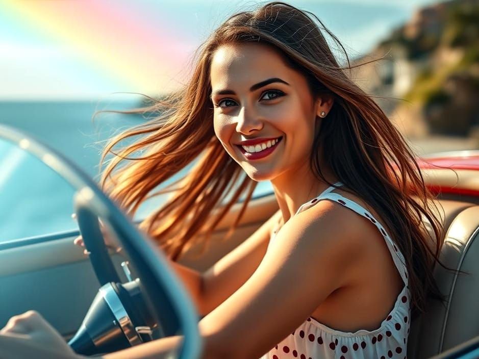 Summer Portrait with Rainbow