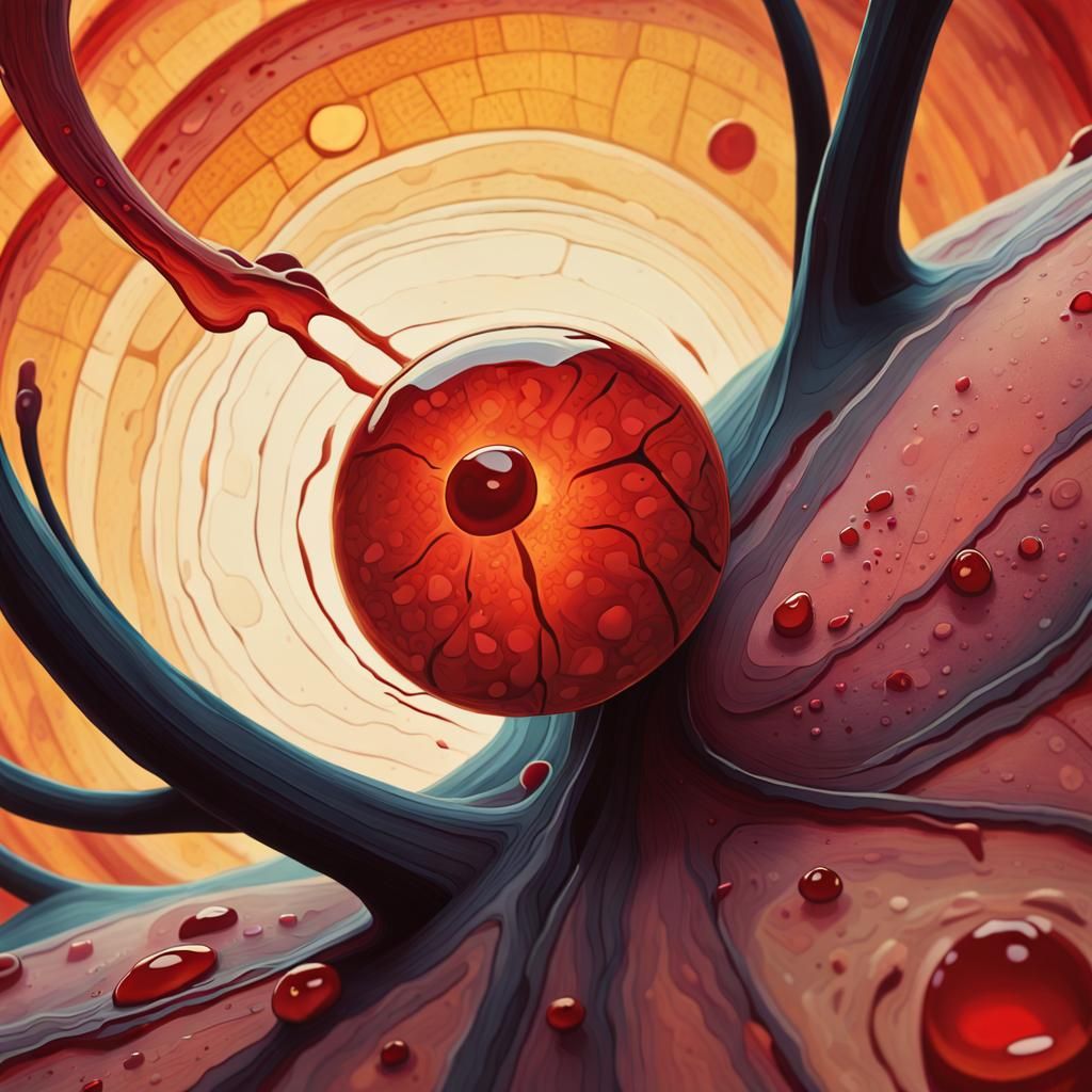 Samurai Jack Surfs Bloodstream: Pop Art Digital Illustration