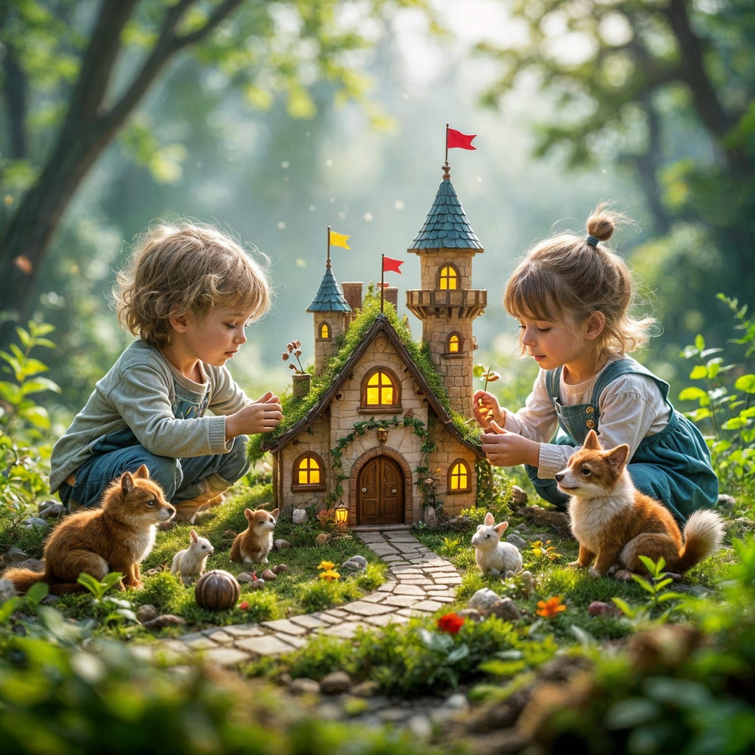 Children Create Magical Miniature Kingdom