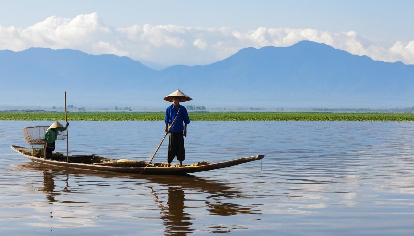 Fisherman on Inle Lake, Shan State, Myanmar