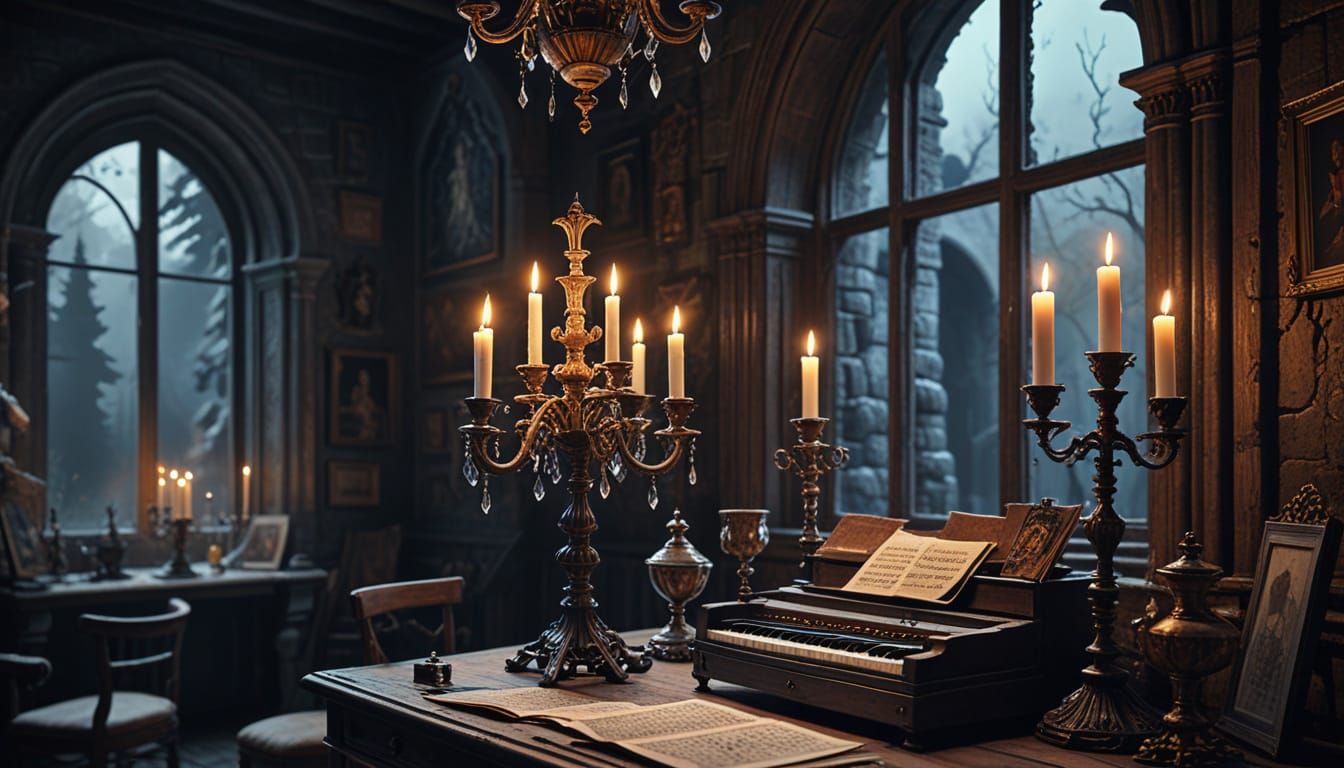 Surreal 8K Castle Study in Minimalist Watercolor Style