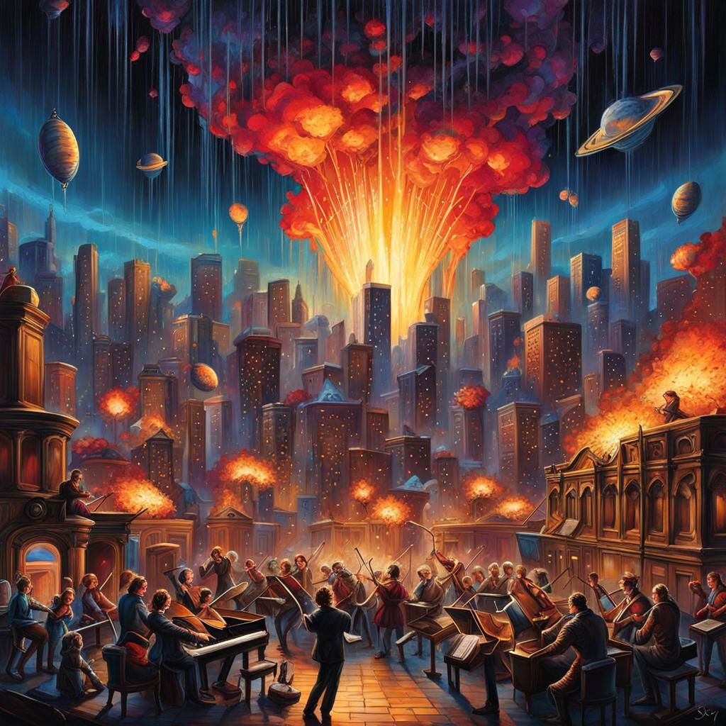 Apocalyptic Orchestra: Graffiti Art Amidst Destruction