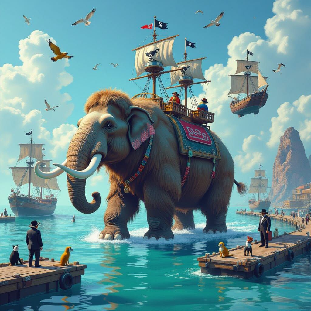Surreal Glitch Harbor on Woolly Mammoth
