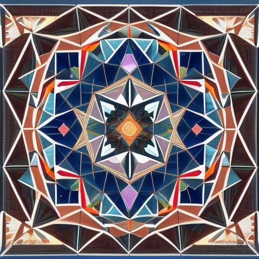 Drunken Hedgehog in Geometric Art Style