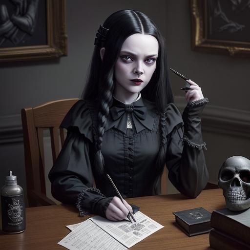 Wednesday Addams' Darkly Humorous Wednesday