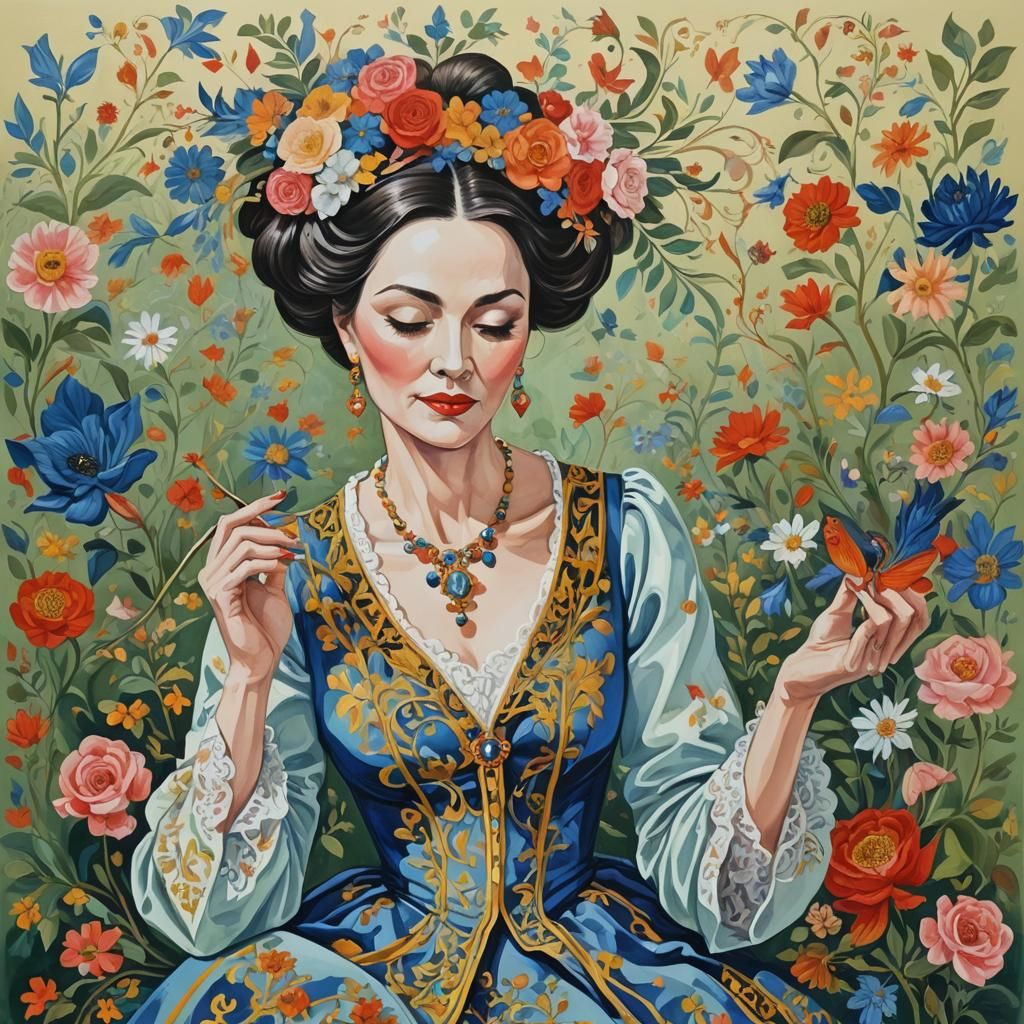 Gouache Painting: Madame Muse's Inspiration