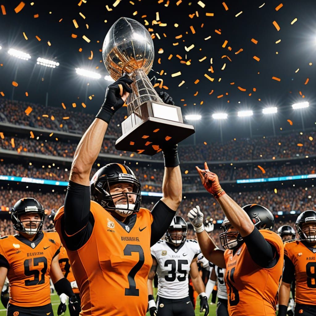 Football Team Celebrates Championship Victory