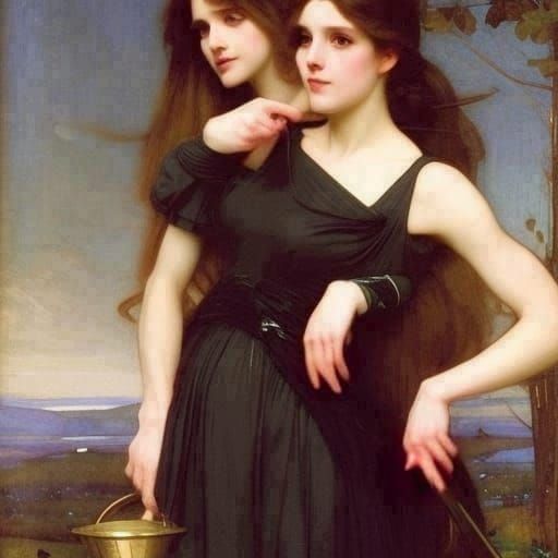 Enchanting Witch Stirring Cauldron with Magic