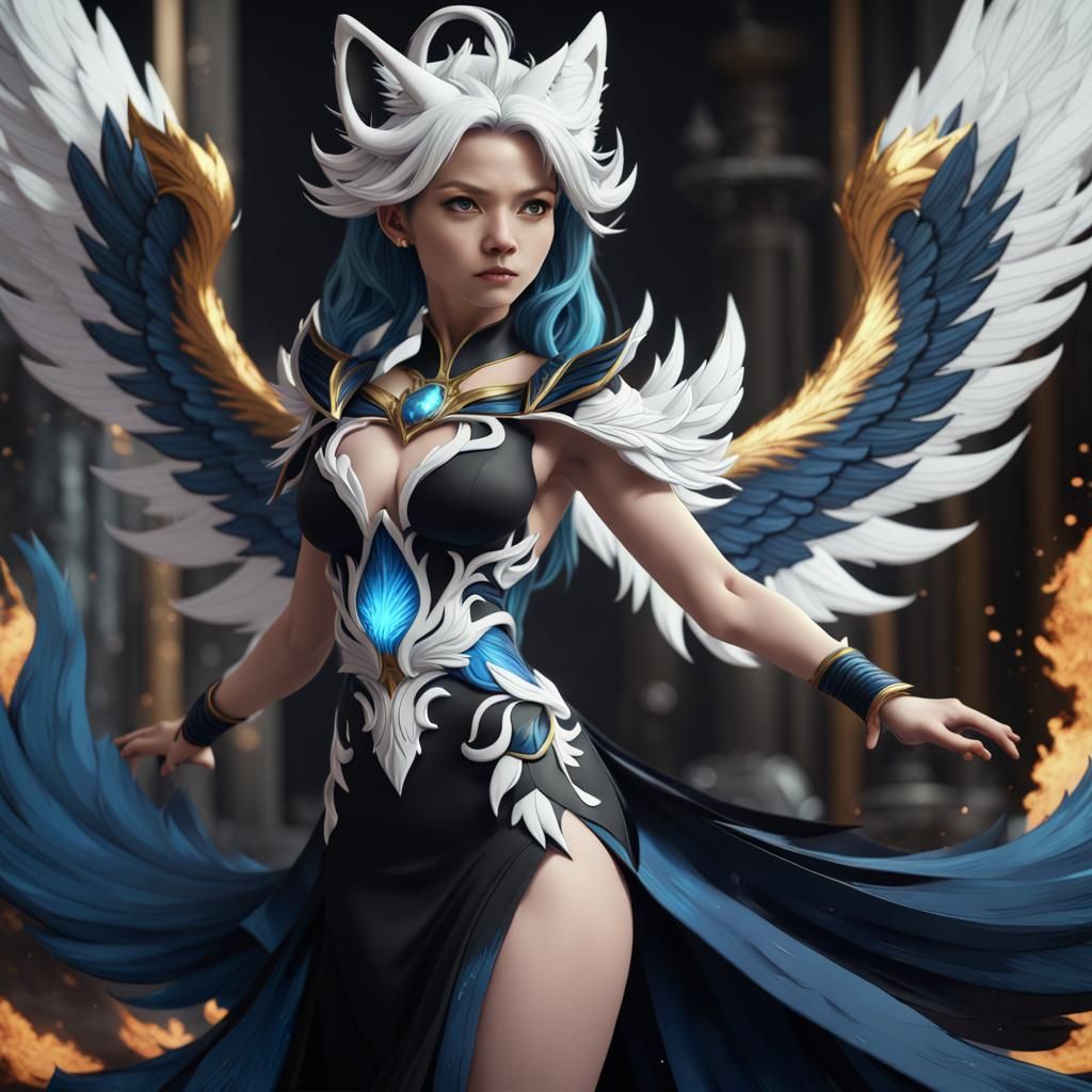 Super Saiyan Kitsune with Phoenix Wings